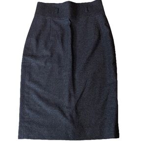 Burberry London High Waist Black Pencil Skirt  8